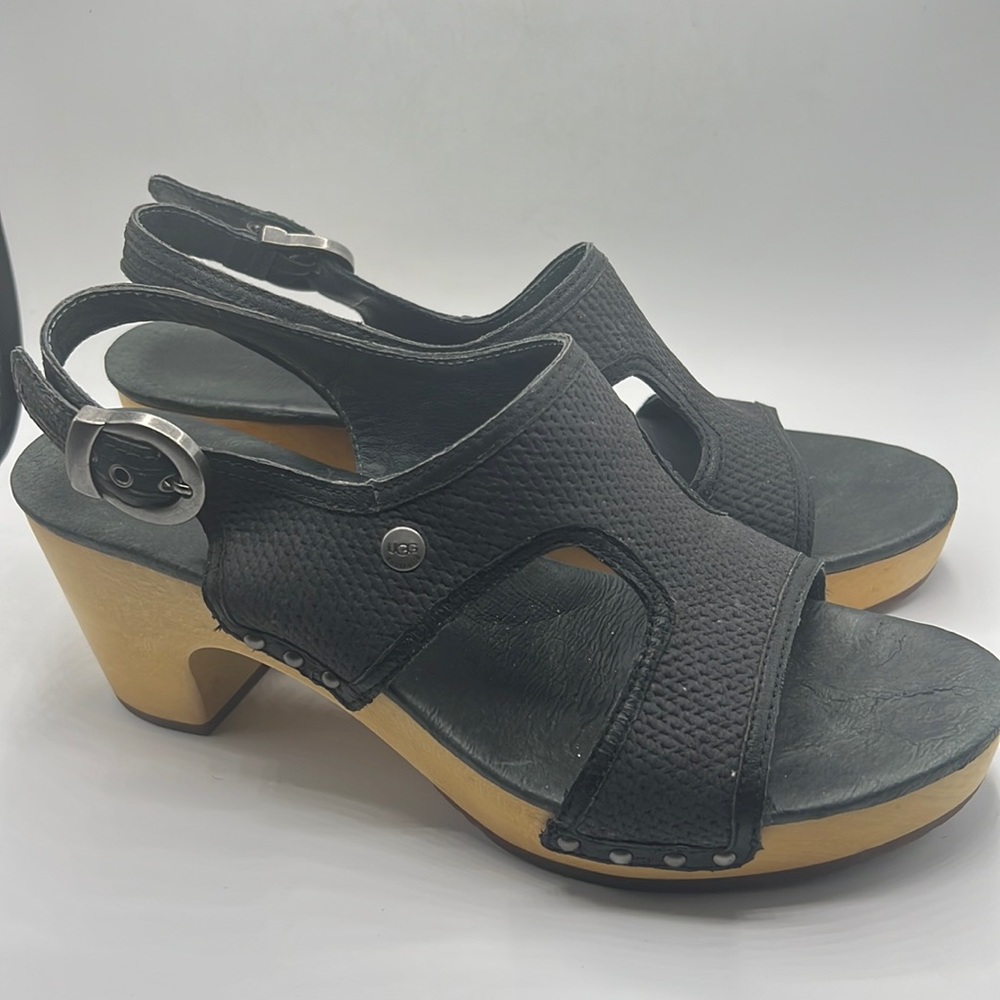 Ugg Black Leather Sandals